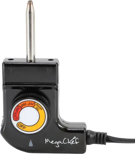 Vista 5 de MegaChef Parrilla eléctrica con revestimiento antiadherente de cobre, control de temperatura ajustable y bandeja de goteo, versátil electrodoméstico