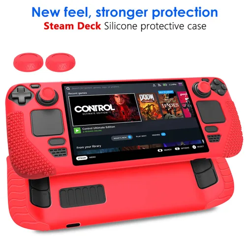 Vista 3 de PAKESI Protective Case for Steam Deck 2022 Release, Anti-Slip Soft Silicone Shockproof Protective Cover,Ergonomic Grip Case Console,Individuality