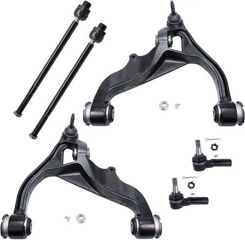 Vista 60 de Detroit Axle - Kit de extremo delantero para Chrysler 300 Dodge Charger 2011-2023 Challenger, 2 Lower Rearward Control Arms 2 Outer Tie Rods 2