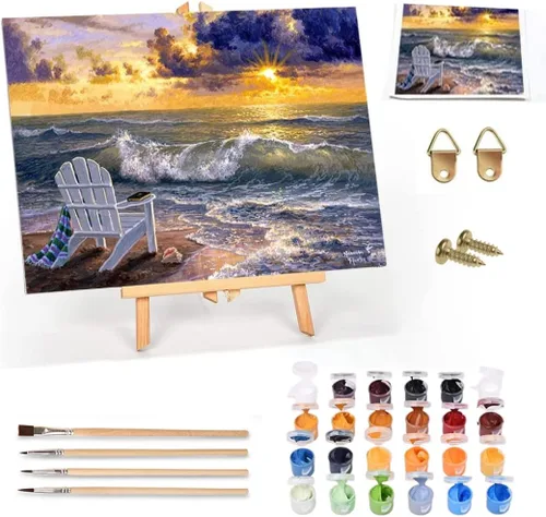 Vista 52 de Ledgebay Kit de Pintura por Números DIY para Adultos, Lienzo Enmarcado para Principiantes a Avanzados, Kit de Pintura por Números, los Kits Incluyen