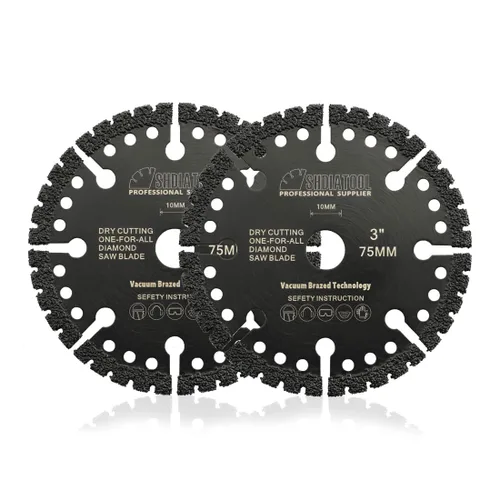 Vista 8 de SHDIATOOL Hoja de corte de metal de diamante de 3 pulgadas Rueda de corte multiusos para barras de refuerzo de chapa de acero inoxidable de hierro