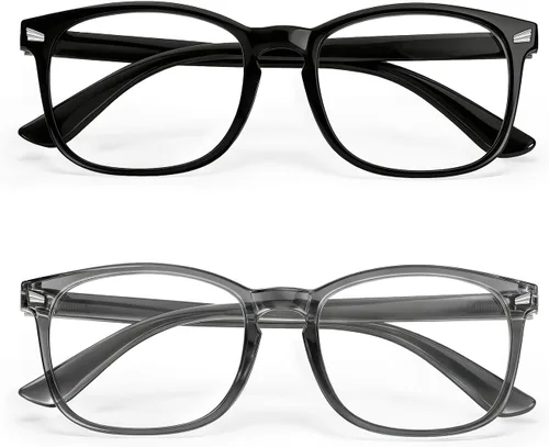 Vista 23 de Gafas de luz azul para niños y niñas, paquete de 2 lentes de luz azul para adolescentes y niños, anteojos falsos, anteojos para niños pequeños, de 6