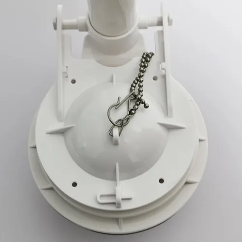 Vista 5 de Conjunto de válvula de descarga con aleta y cadena, compatible con el modelo de dos piezas de inodoro American Standard Cadet 3, se adapta al