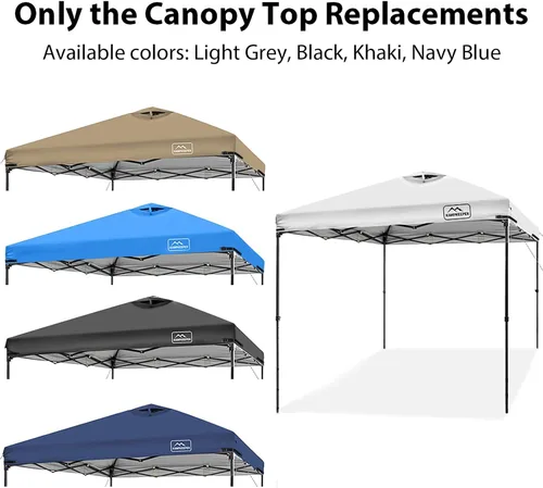 Vista 71 de KAMPKEEPER Cubierta de Repuesto Superior para Carpa Toldo Emergente con Ventilación de Aire y Correa Elástica Ajustable, Poliéster Resistente a Azul