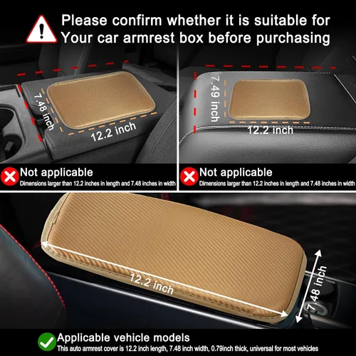 Vista 7 de Amiss Almohadilla para Consola Central de Automóvil, Funda Universal Impermeable para Caja de Asiento de Reposabrazos de Automóvil, Accesorios