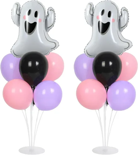 Vista 47 de Kit de soporte para globos de fiesta de fútbol 2 juegos con 2 globos de rugby de aluminio tipo bola, centro de mesa temático de fútbol para mesas