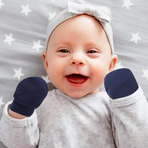 Vista 7 de 18 pares de guantes para bebés recién nacidos, guantes de algodón para bebés de 0 a 6 meses