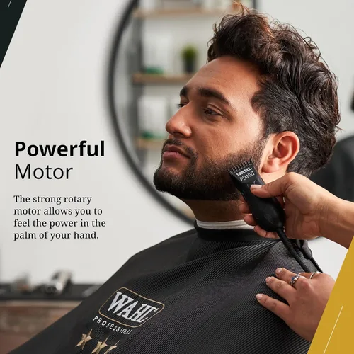 Vista 3 de Wahl Professional Recortadora Peanut Negra Compacta Cortadora de Cabello Liviana Compacta con Cable Potente motor giratorio, diseño ligero, hoja