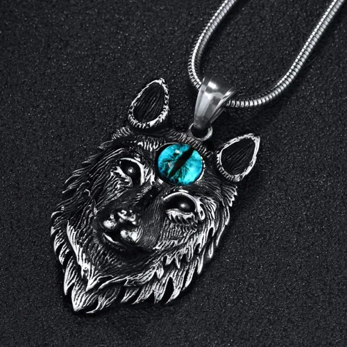 Vista 2 de TURTLEDOVE Collar de lobo vikingo Fenrir - Colgante de lobo nórdico de amuleto escandinavo nórdico, Metal, no conocido