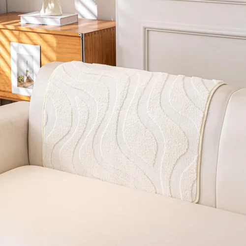 Vista 18 de Fundas para Reposabrazos de Sofá, Fundas de Felpa de Terciopelo Vintage para Sofá, Fundas Antideslizantes para Sillón y Sofá, Almohadillas