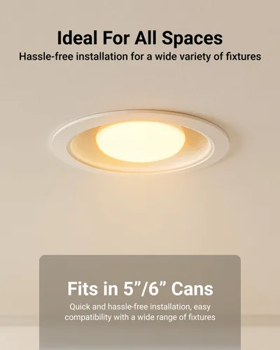 Vista 3 de Sunco - Paquete de 6 bombillas LED BR30, bombillas empotradas, iluminación de inundación interior, 1600 LM, 16 W (equivalente a 100 W) 2700 K blanco