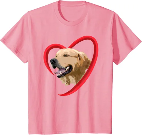 Vista 12 de Golden Retriever Corazón, regalo para ella, camiseta del día de San Valentín, Negro