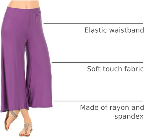 Vista 52 de Iconic Luxe – Falda-pantalón Jersey para cintura elástica para mujer