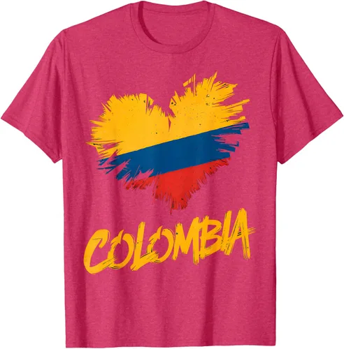 Vista 25 de Camiseta con la bandera del corazón de Colombia