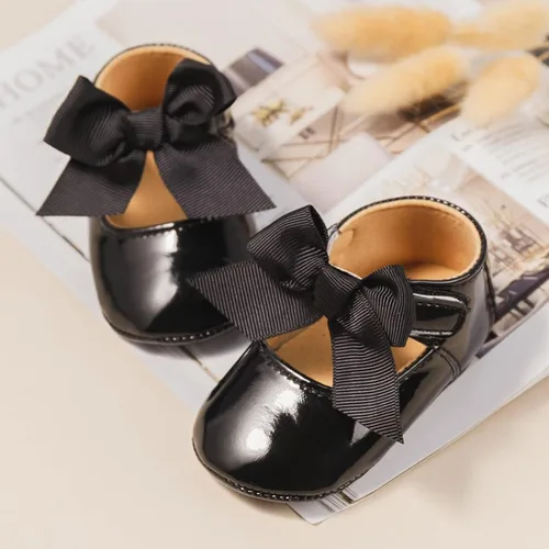 Vista 3 de Babelvit Zapatos de vestir de princesa de alta calidad con lazo Mary Jane, zapatos de vestir de princesa con suela de goma, piel sintética