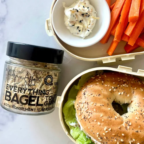 Vista 2 de A Spice Affair 's Everything - Condimento para bagel, mezcla crujiente, sabrosa y adictivamente buena, totalmente natural, sin OMG, sin relleno