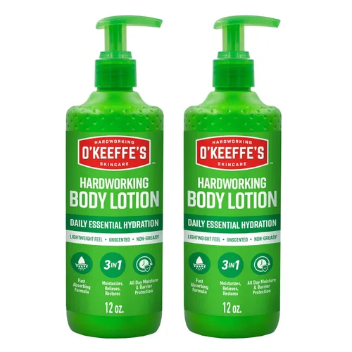 Vista 10 de O'Keeffe's Loción para manos y cuerpo con glicerina y manteca de karité, bomba de 12 onzas (paquete de 1) - Hidratación esencial diaria, cura