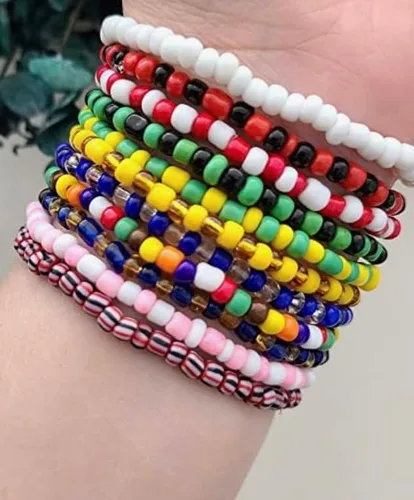 Vista 2 de Pulsera Oshun Ogun Ilde Púlceras de Santeria Ilde Yemaya Pulsera Chango Pulsera Elegua Obatala Ilde Orula Oya