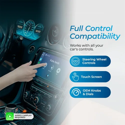 Vista 5 de AutoSky Adaptador inalámbrico CarPlay 2025 Pro Edition - Adaptador inalámbrico CarPlay más rápido y compacto de fábrica con cable CarPlay Cars