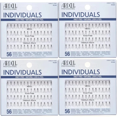 Vista 9 de Ardell Pestañas postizas individuales – Combo, negro, aspecto natural, racimos de pestañas, fácil aplicación para efecto de extensión de pestañas