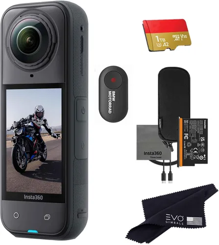 Vista 8 de Insta360 X5 - Cámara de acción impermeable 360 con sensores de 1/1.28", video HDR 360 de 8K, foto de 72 MP, lente única 4K a 60 fps, rendimiento