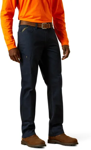 Vista 7 de ARIAT Pantalón Rebar M4 Durastretch de ajuste relajado para hombre, hecho para ser resistente y apilable de pierna recta caqui Field