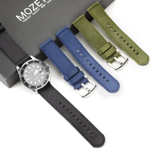 Vista 6 de WOUKUP - Correa de reloj de liberación rápida de nailon Military Style, material de cinturón de seguridad premium, correa de reloj de 0.709