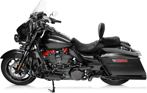 Vista 9 de TCT-MOTORPARTS Driver Rider - Almohadilla de respaldo para Harley Touring 2009-2023 Road King Street Road Electra Glide Ultra Black Stitching