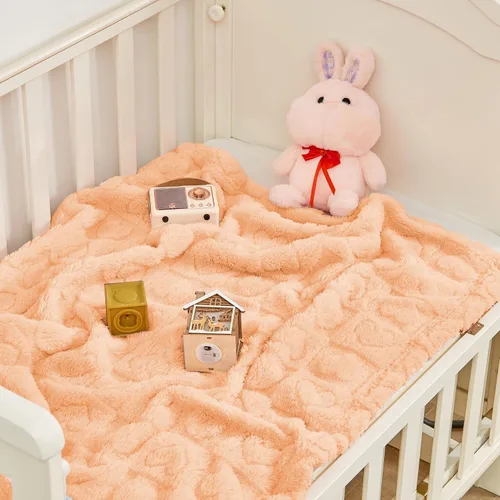Vista 3 de Yurhap Manta de forro polar para bebé, a cuadros, ultra suave y acogedora para niñas y niños, manta mullida para bebés recién nacidos, regalos