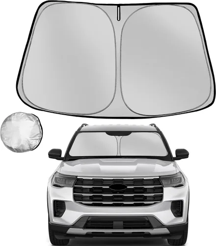 Vista 27 de [Usado] Parasol para parabrisas Che-vrolet/Chevy Silverado 1999-2006 plegable para ventana delantera de automóvil, bloquea los rayos UV y el calor
