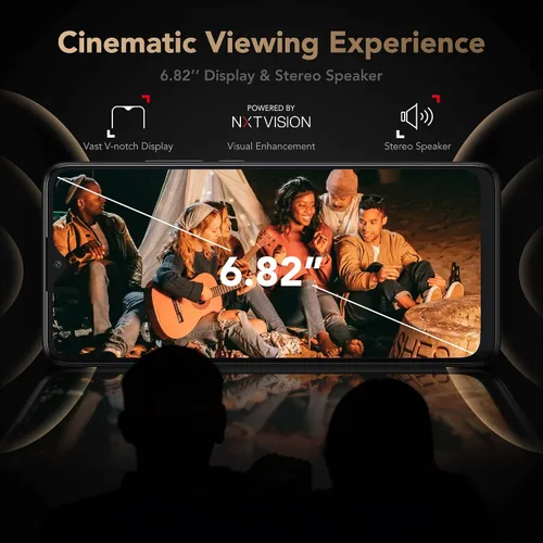 Vista 4 de TCL 30XL 2022 Teléfono celular desbloqueado, pantalla amplia de 6.82 pulgadas, batería de 5000 mAh, teléfono inteligente Android 12, cámara