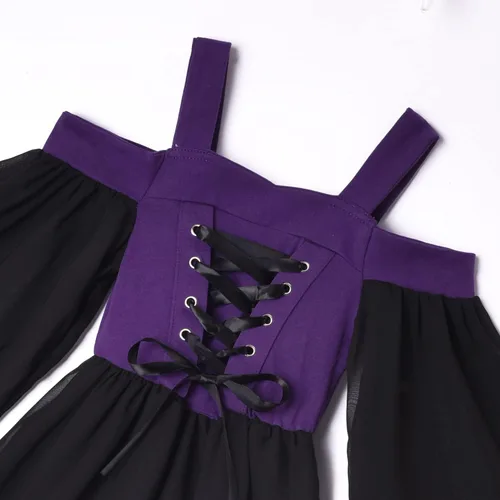 Vista 6 de Traje de bruja para niña pequeña para Halloween