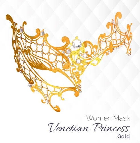 Vista 31 de Masquerade Mask for Couples Women and Men - 3 Pack Venetian Gold and Black Lace, Mardi Gras Mask