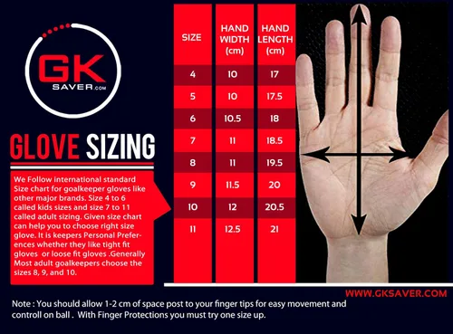 Vista 8 de GK Saver Guantes de portero de fútbol Modesty Guantes de portero profesionales, talla 6 a 11, guantes salvadores extraíbles
