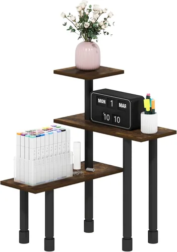 Vista 28 de Furinno Turn-N-Tube Organizador de encimera de cocina, estante organizador de encimera de esquina de 2 niveles, estante esquinero, para cocina