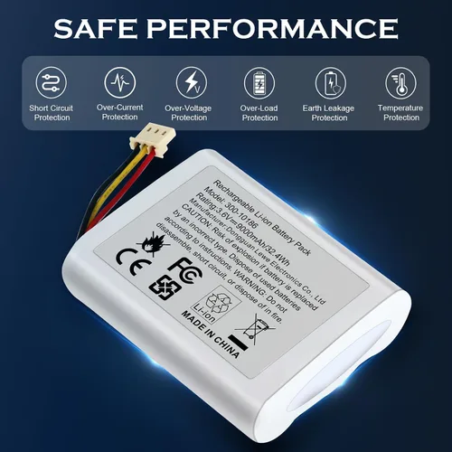 Vista 5 de Batería 300-10186 Reemplazo para ADT Command Smart Security Panel ADT5AIO-1 ADT5AIO-2 ADT5AIO-3 ADT7AIO-1, ADT 2X16 AIO Sistema de seguridad