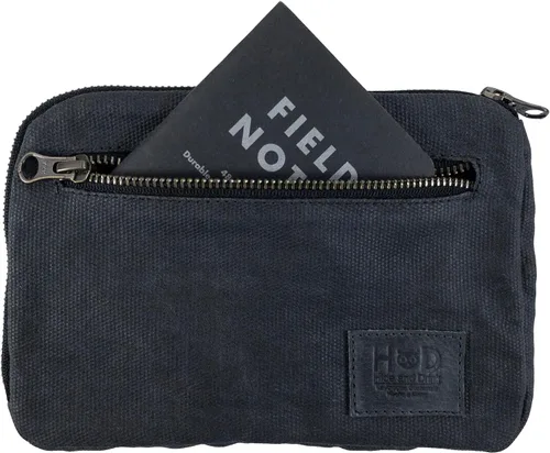 Vista 5 de Hide & Drink, Bolsa de equipo con cremallera, bolsa de camping, accesorio de viaje, bolsa multiusos, lona encerada y cuero de grano completo