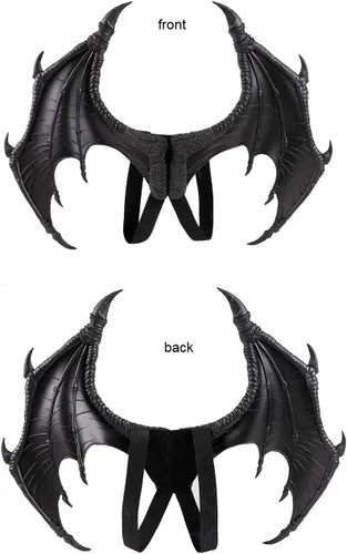 Vista 2 de Himine Alas de dragón Props Cosplay Wing con cola