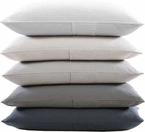 Vista 13 de Vera Wang - Juego de funda de edredón tamaño Queen, ropa de cama de algodón suave con fundas de almohada a juego, cierre de botón y lazos interiores
