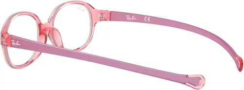 Vista 5 de Ray-Ban Junior RY1587 - Marcos ovalados para lentes graduados para niños, Lente de demostración roja claro transparente