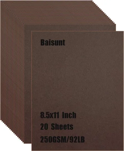 Vista 21 de Baisunt 20 hojas de cartulina negra de 250 g/m²/92 lb, papel grueso en blanco para proyectos de arte DIY, álbum de recortes, elaboración de tarjetas