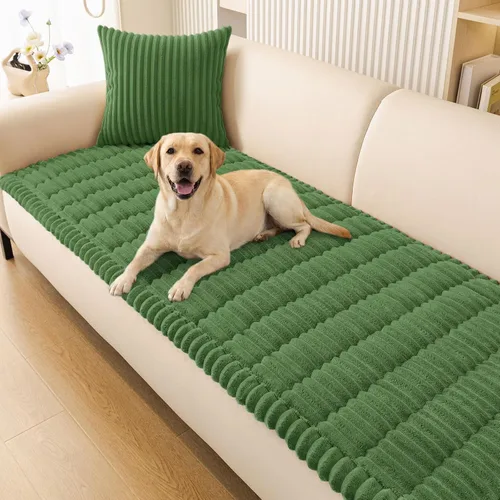 Vista 14 de Smiry - Funda para sofá para perros lavable, fundas para sofá de mascotas no deslizantes y peludas para sofá de 3 cojines, aptas para mascotas