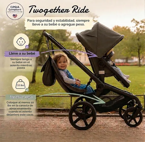 Vista 4 de Accesorio para asiento de hamaca. Alternativa para la tabla universal de cochecito si necesitas un cochecito doble para bebés y niños pequeños