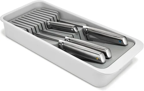 Vista 11 de Joseph Joseph DrawerStore - Bandeja expansible para cubiertos escalonados con organizador de cuchillos, almacenamiento de cocina expandible