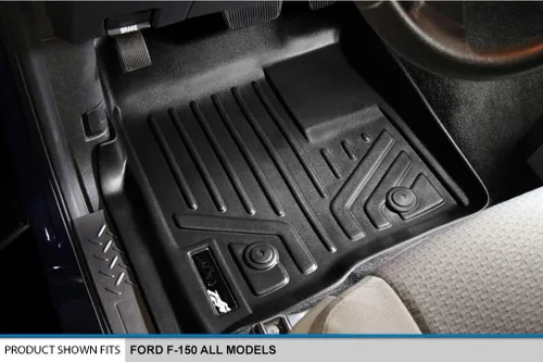 Vista 2 de SMARTLINER Juego de tapetes de piso de primera fila para Ford F-150 2011-2014