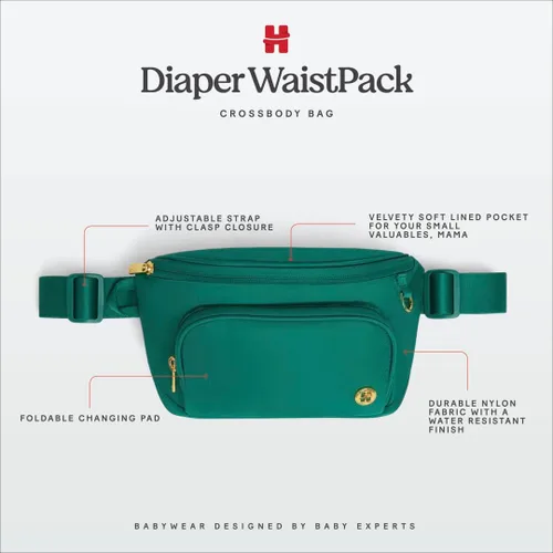 Vista 5 de HUGGIES Unisex-Adult Diaper Waistpack Crossbody Bag