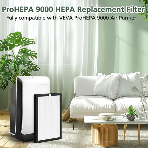 Vista 11 de Filtros de repuesto HEPA 9000 de ProHEPA compatibles con VEVA ProHEPA 9000 Air Pur ifiers, 2 filtros HEPA + 8 filtros de carbón activado