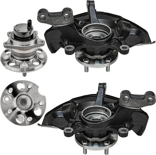 Vista 111 de Detroit Axle - Kit de nudillos traseros izquierdo FWD para Hyundai Santa Fe 2007-2009 Veracruz 2007-2012, reemplazo del conjunto de cojinete