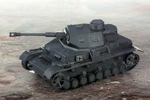 Vista 5 de Metal Earth Fascinations Premium Series Panzer IV Tank 3D Kit de modelo de metal con pinzas