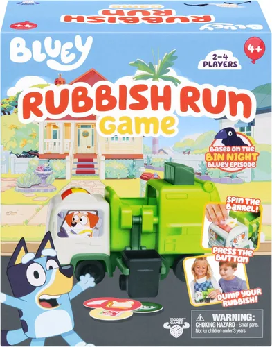 Vista 9 de Bluey Juego de carrera de basura - Juego de mesa familiar, juguetes de 4